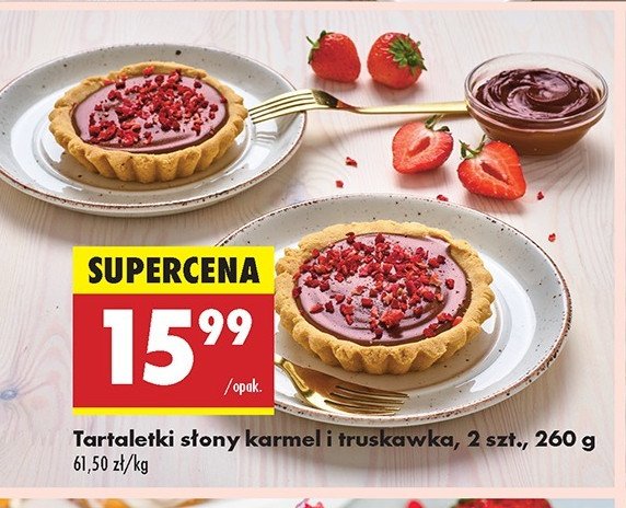 Tartaletki s艂ony karmel i truskawka promocja