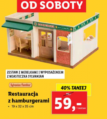 Restauracja z hamburgerami Sylvanian families promocja