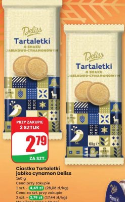 Ciastka Tartaletki jabłko cynamon  promocja w Dino