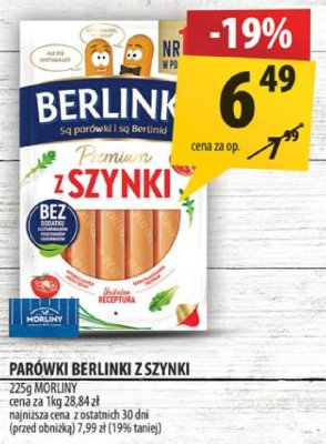 Parówki Berlinki z szynki promocja w Arhelan
