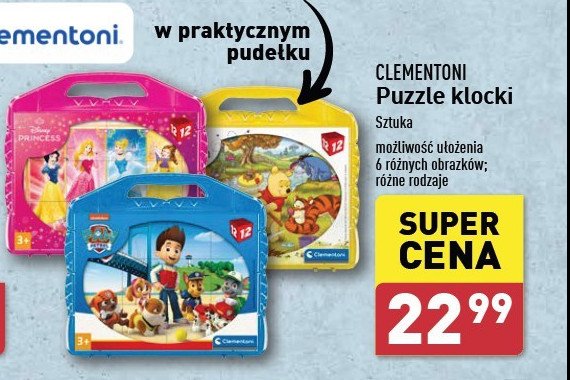 Puzzle klocki kubuś puchatek Clementoni promocja