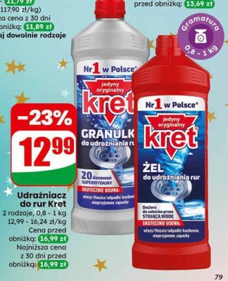 Udrażniacz do rur w żelu promocja w Dino