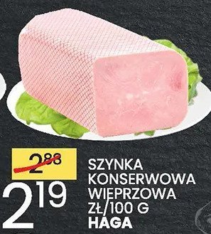 Szynka konserwowa wieprzowa Haga promocja w Wafelek