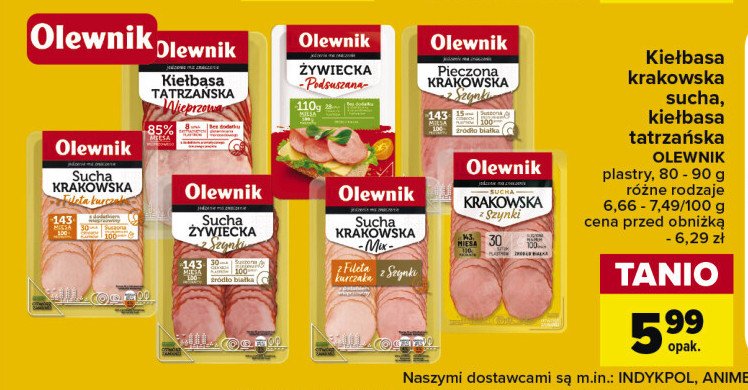 Sucha krakowska mix z fileta kurczaka i z szynki Olewnik promocja