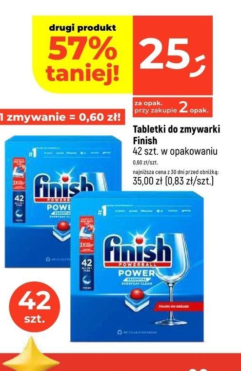 Tabletki do zmywarek Finish power essential promocja w Dealz