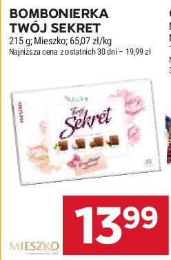 Bombonierka Mieszko twój sekret promocja w Stokrotka