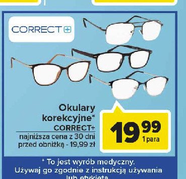 Okulary korekcyjne Correct+ promocja