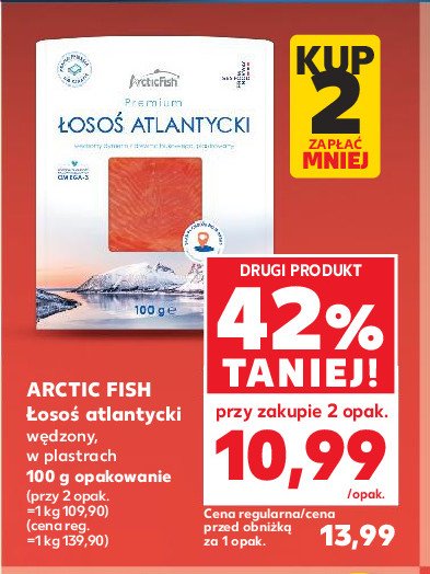 Łosoś atlantycki premium Arctic fish promocja w Kaufland