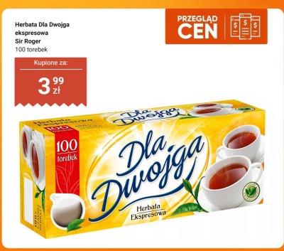 Herbata Dla Dwojga ekspresowa Sir Roger promocja w Dino
