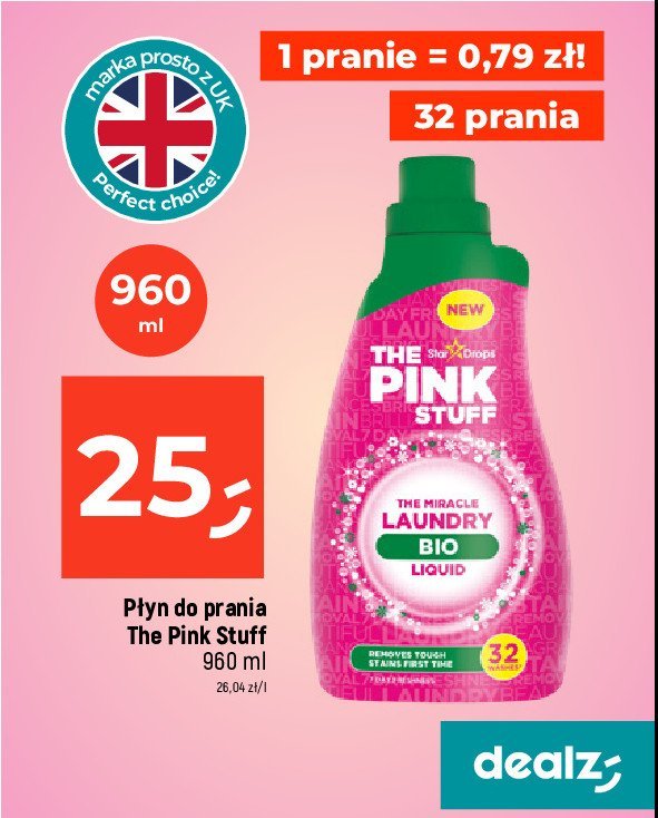 P艂yn do prania bio THE PINK STUFF promocja