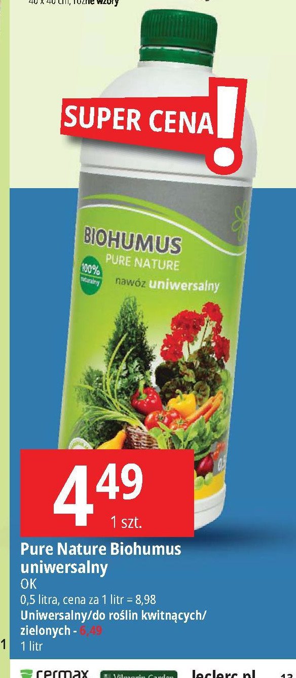 Nawóz do roślin zielonych Biohumus forte promocja