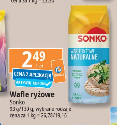 Wafle ryżowe naturalne Sonko promocja w Leclerc