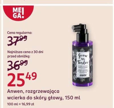 Rozgrzewająca wcierka do skóry głowy Anwen promocja w Rossmann