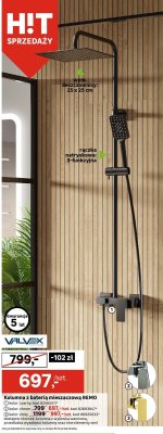 Kolumna z baterią mieszaczową Remo Valvex promocja w Leroy Merlin