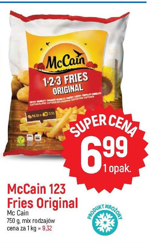 Frytki Mccain 1-2-3 fri'style promocja