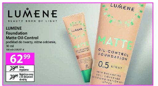 Podkład matujący 0.5 fair nude LUMENE MATTE promocja