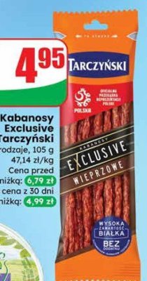 Kabanosy Exclusive różne rodzaje promocja w Dino