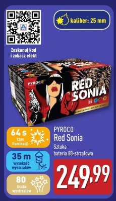 Fajerwerki Red Sonia Sztuka bateria 80-strzałowa promocja w Aldi