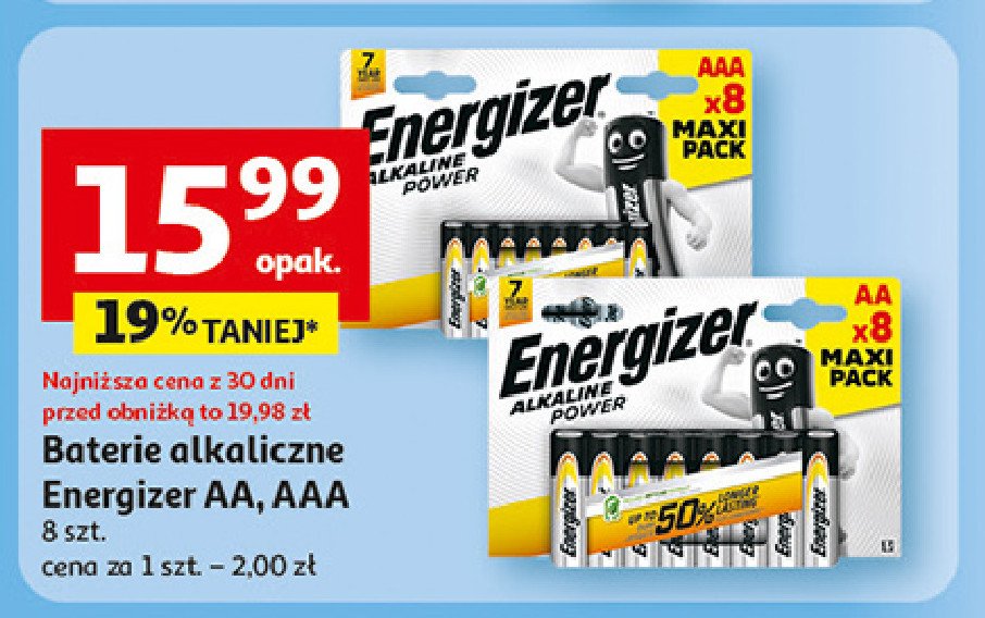 Baterie alkaliczne aa Energizer promocja w Auchan