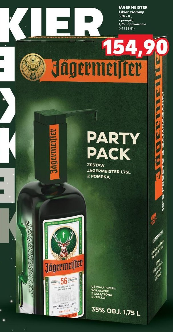 Likier z pompką Jagermeister promocja