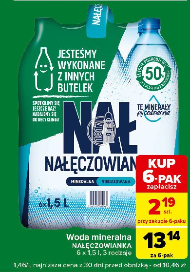 Woda niegazowana Nałęczów zdrój promocja w Carrefour Express