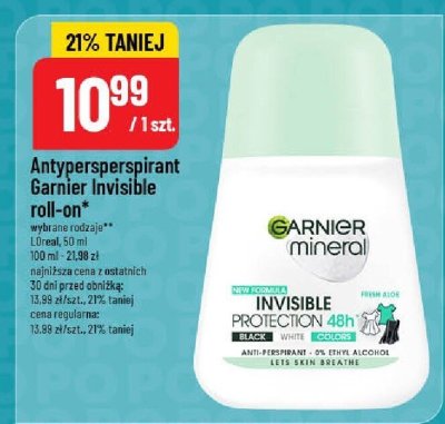 Antyperspirant Garnier Invisible roll-on promocja w POLOmarket
