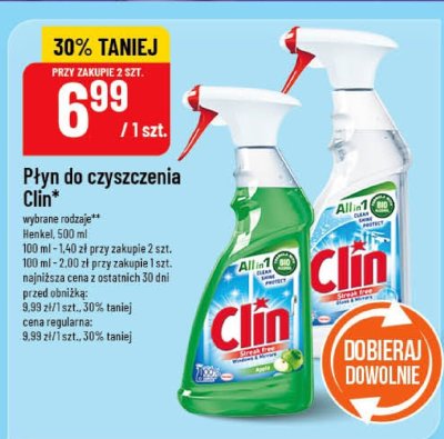 Płyn do czyszczenia Clin wybrane rodzaje Henkel, 500 ml promocja w POLOmarket