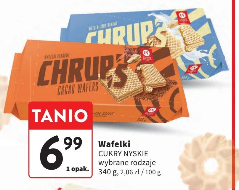 Wafelki śmietankowe Chrups promocja w Intermarche