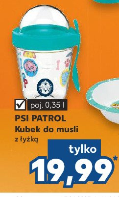 Kubek do musli z 艂y偶k膮 350 ml psi patrol promocja