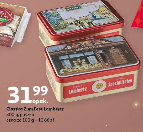 Ciastka zum fest puszka Lambertz promocja w Auchan