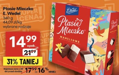 Ptasie Mleczko E. Wedel waniliowe promocja w Delikatesy Centrum