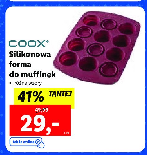 Forma silikonowa do muffinek Coox promocja