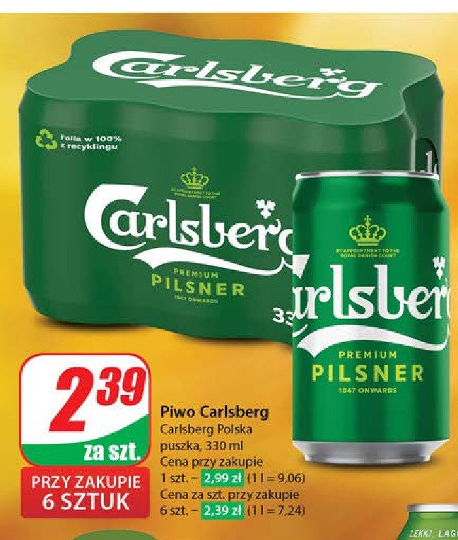 Piwo Carlsberg promocja w Dino