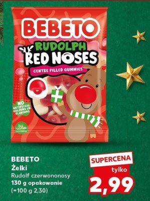 Żelki Rudolph czerwononosy Bebeto promocja w Kaufland