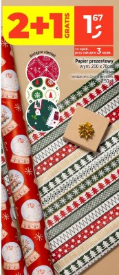 Papier prezentowy wym. 200 x 70cm różne równie promocja w Dealz