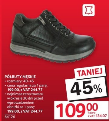 Półbuty męskie promocja w Selgros