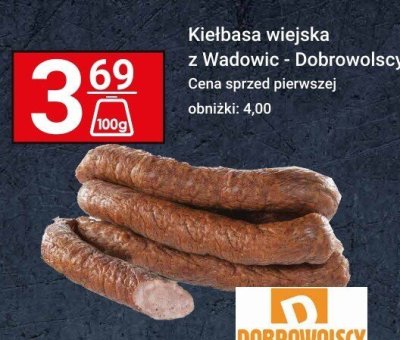 Kiełbasa wiejska z Wadowic - Dobrowolscy promocja w Hitpol