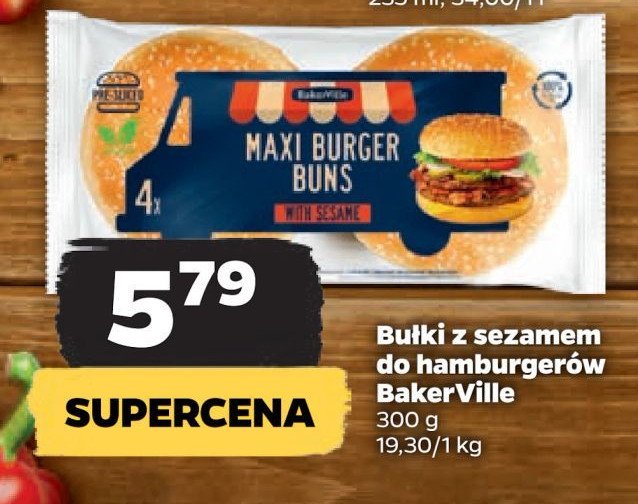 Bułki hamburgerowe z sezamem Bakerville promocja