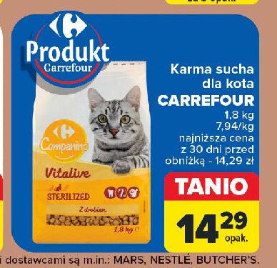 Karma dla kota sterilized Carrefour vitalive promocja