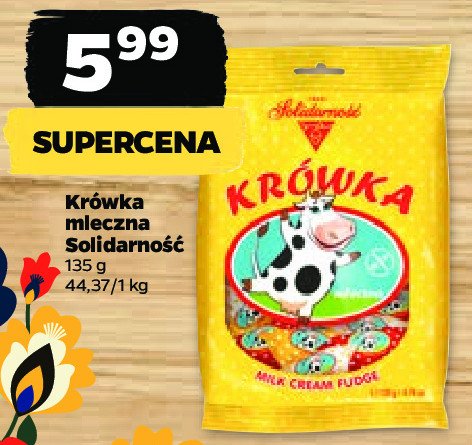 Cukierki krówka mleczna Solidarność promocja