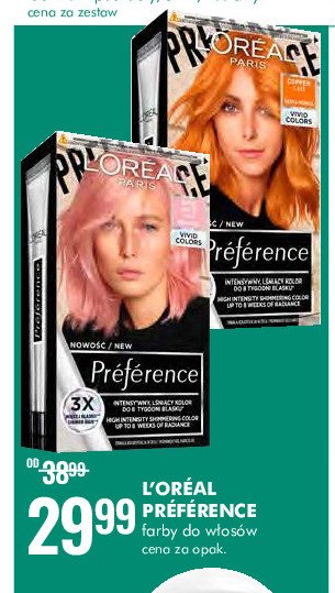 Farba do włosów 7.432 copper santa monica L'oreal preference promocja