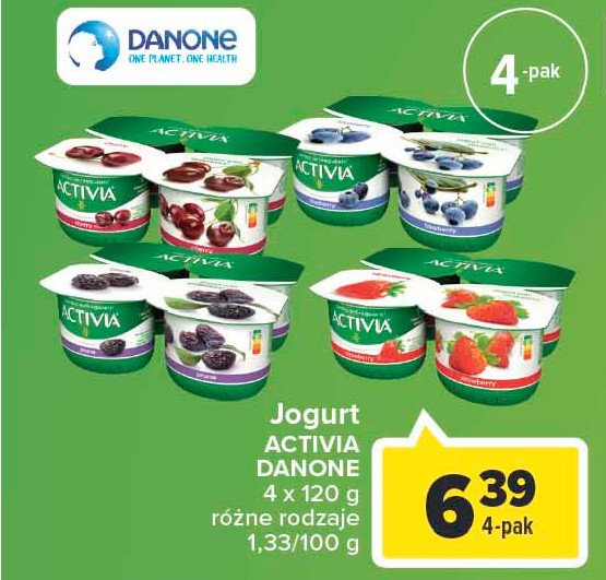 Jogurt wiśnia Danone activia promocje
