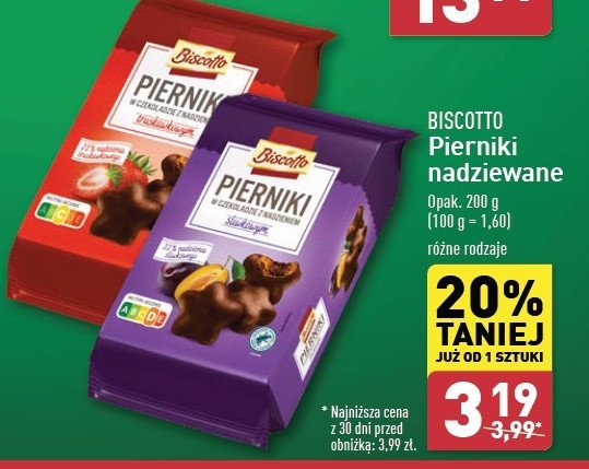 Pierniki truskawkowe Biscotto promocja