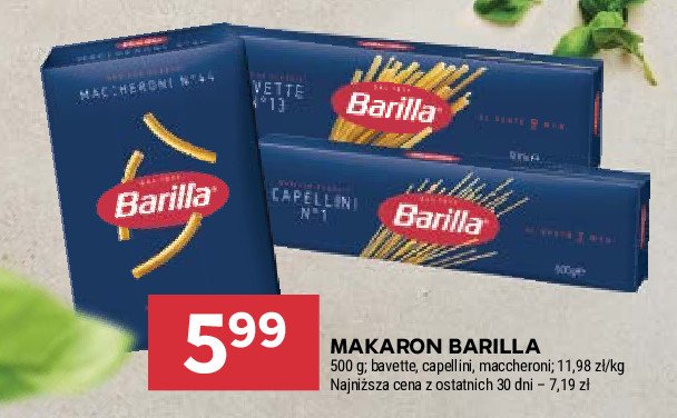 Makaron maccheroni Barilla promocja