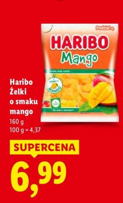 Żelki Haribo Żelki smaku mango promocja w Lidl