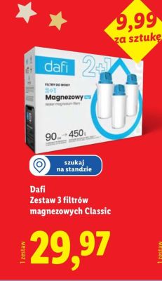 Zestaw 3 filtrów magnezowych Classic Dafi promocja w Lidl