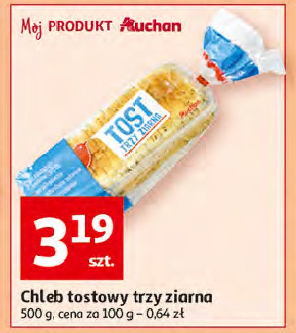 Chleb trzy ziarna Auchan promocja