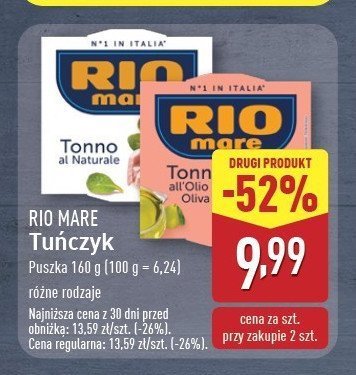 Tu艅czyk kawa艂ki w sosie w艂asnym Rio mare promocja
