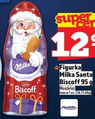 Figurka czekoladowa Milka Santa Biscoff 95 g promocja w TOPAZ