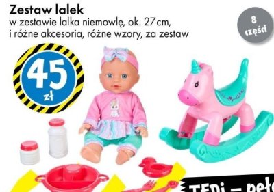 Zestaw lalek w zestawie lalka niemowlę ok. 27cm promocja w Tedi